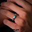 FLUT Turquoise Adjustable Ring in Sterling Silver with Vintage Finish 136