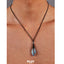 FLUT Natural Aquamarine Pendant Necklace | Handwoven Cord
