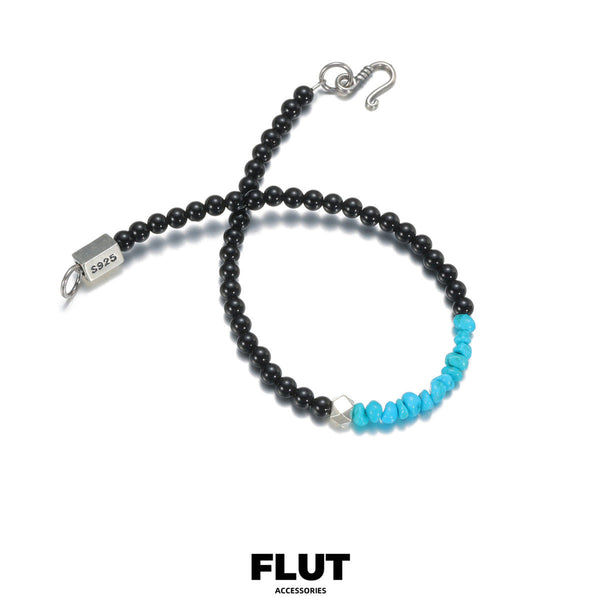 FLUT Turquoise and Black Onyx Beaded Bracelet 653