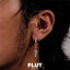 FLUT Amber and Turquoise Drop Earrings in Sterling Silver 127