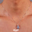 FLUT Organic Aquamarine Pendant Necklace in Sterling Silver 336