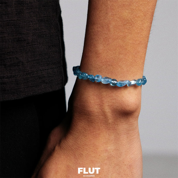 FLUT Irregular Aquamarine Beaded Bracelet 327