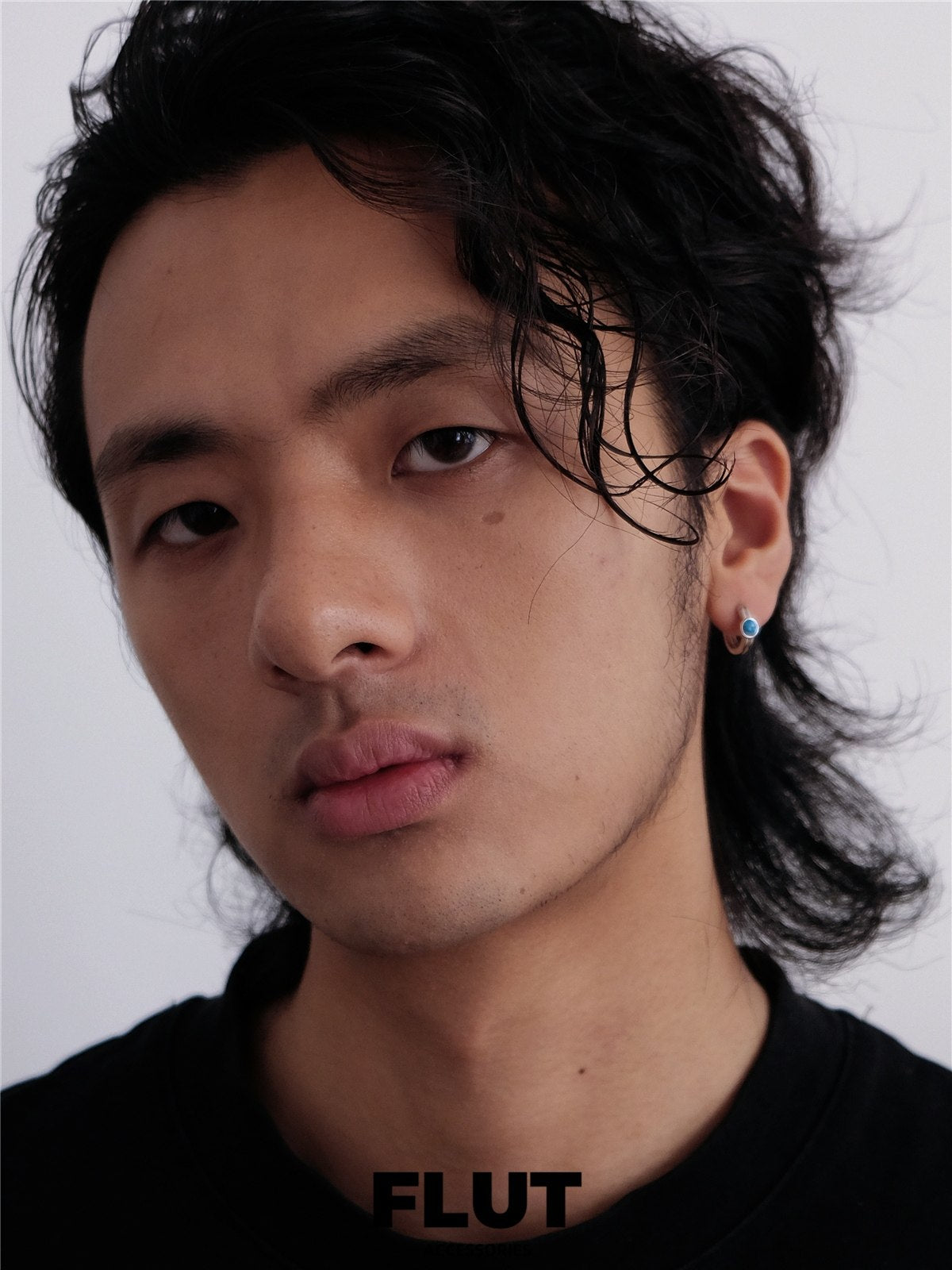 FLUT Turquoise Hoop Earrings in 925 Sterling Silver B024 Secondary image