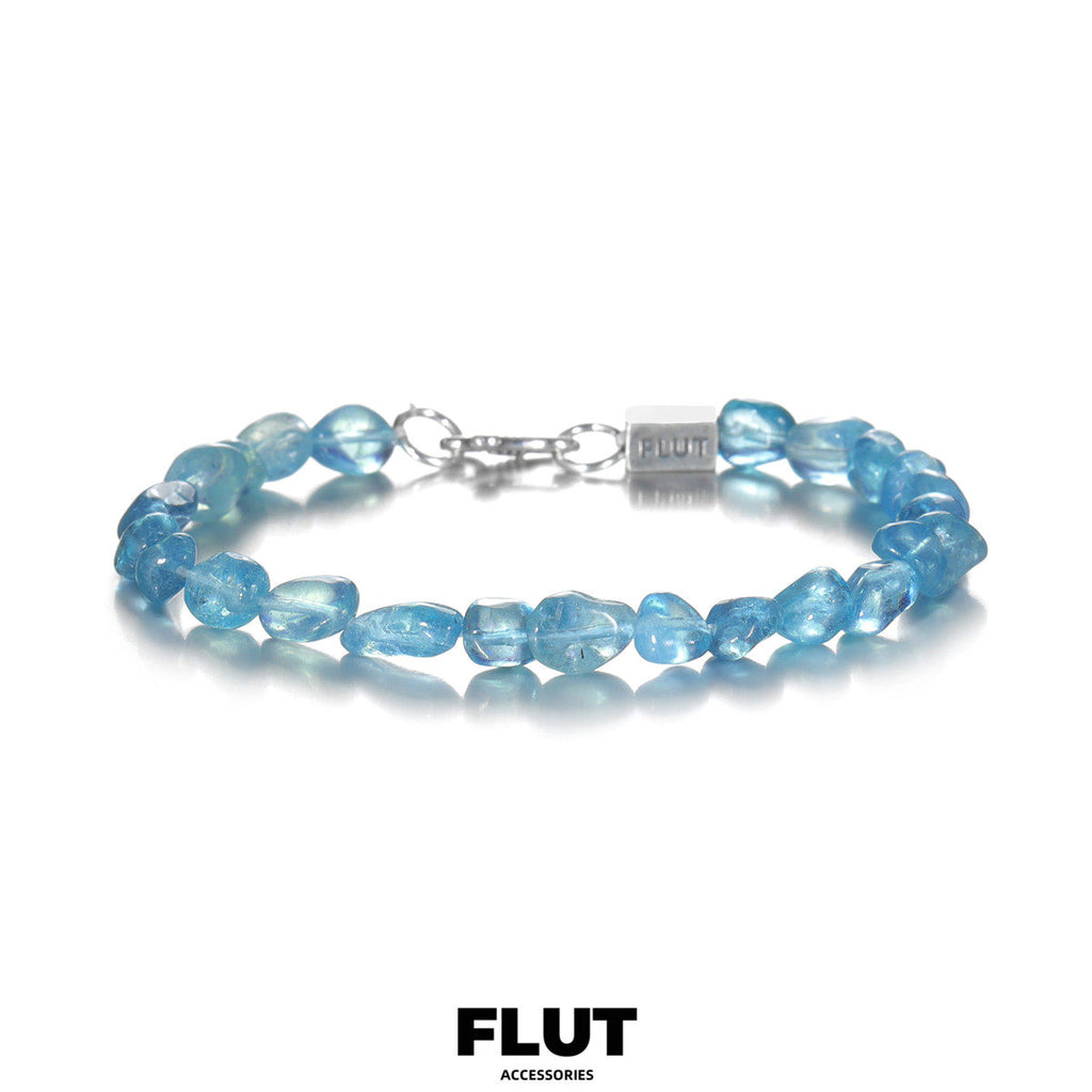FLUT Irregular Aquamarine Beaded Bracelet 327