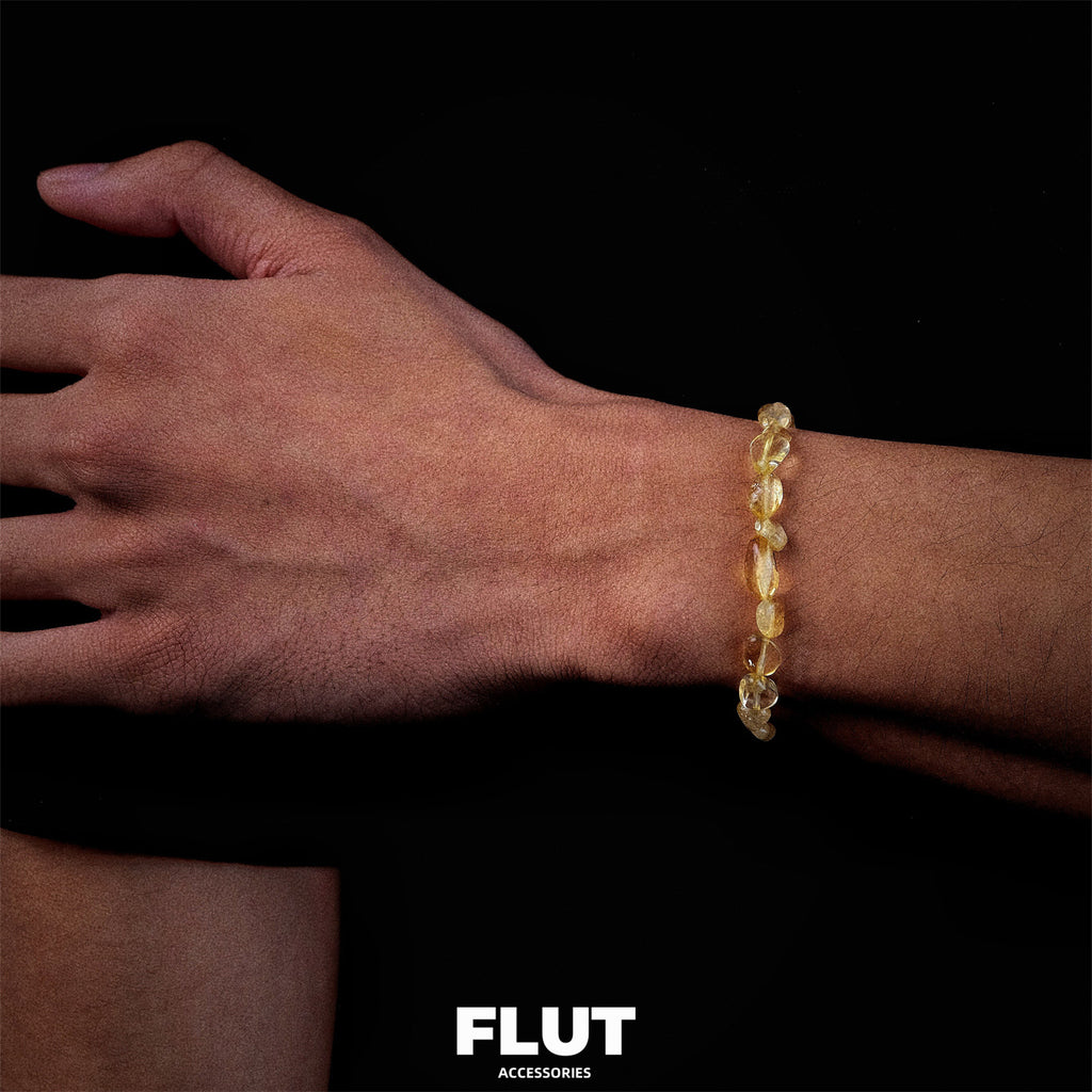 FLUT Natural Citrine Beaded Bracelet 377