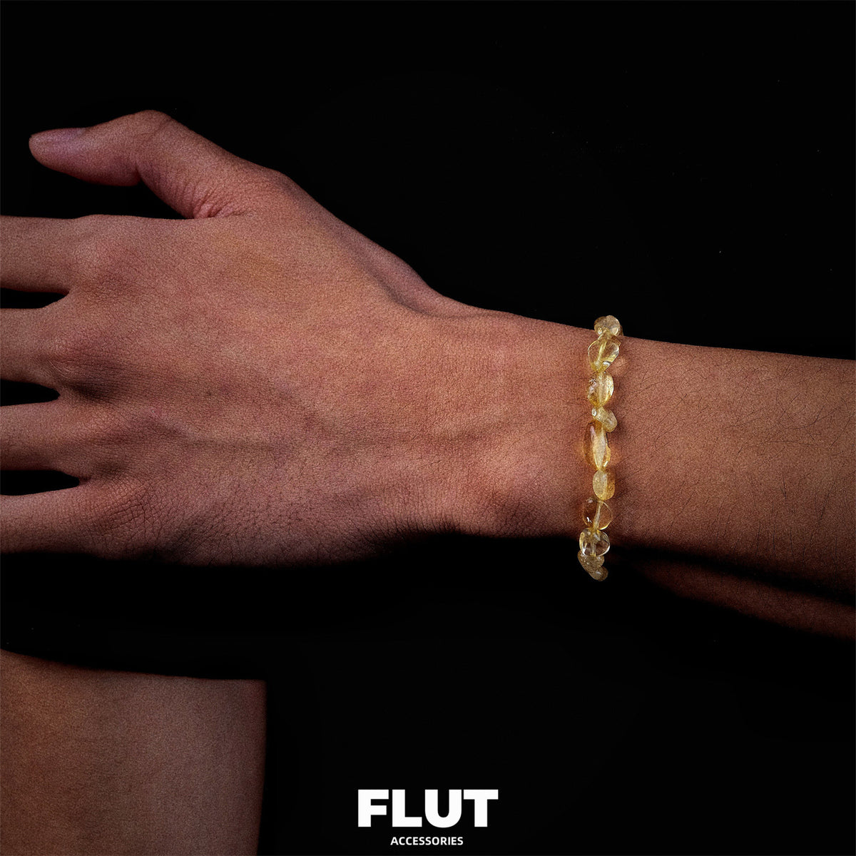 FLUT Natural Citrine Beaded Bracelet 377