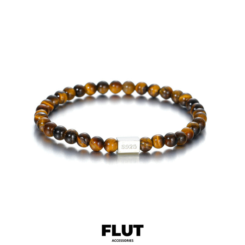 FLUT Obsidian and Tiger’s Eye Beaded Bracelet B056