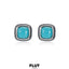 FLUT Turquoise Stud Earrings in Sterling Silver e002