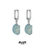 FLUT Organic Aquamarine Drop Earrings in Sterling Silver 310