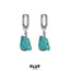 FLUT Turquoise Organic Drop Earrings in Sterling Silver e031