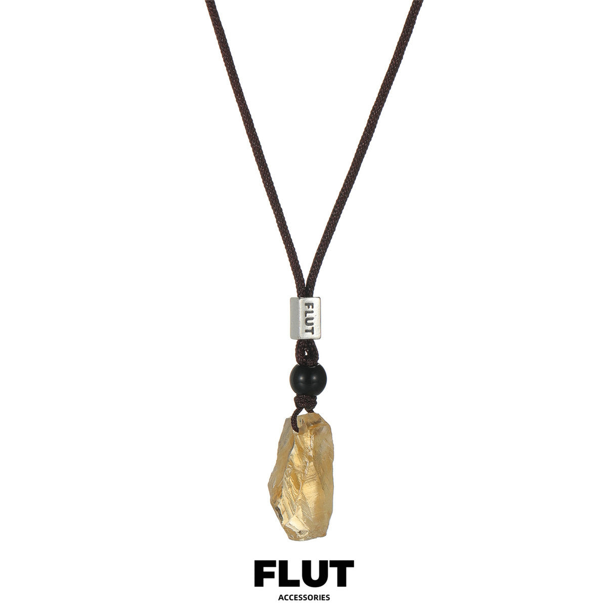 FLUT Natural Citrine Pendant Necklace 095