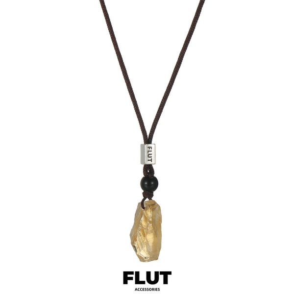 FLUT Natural Citrine Pendant Necklace 095
