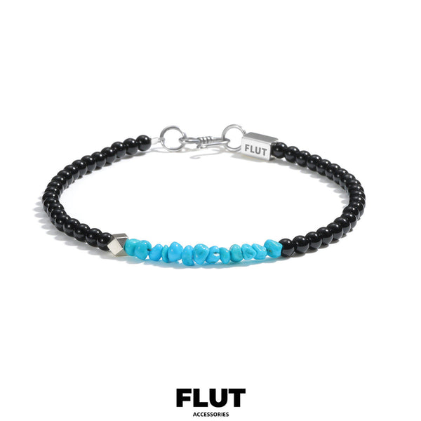 FLUT Turquoise and Black Onyx Beaded Bracelet 653