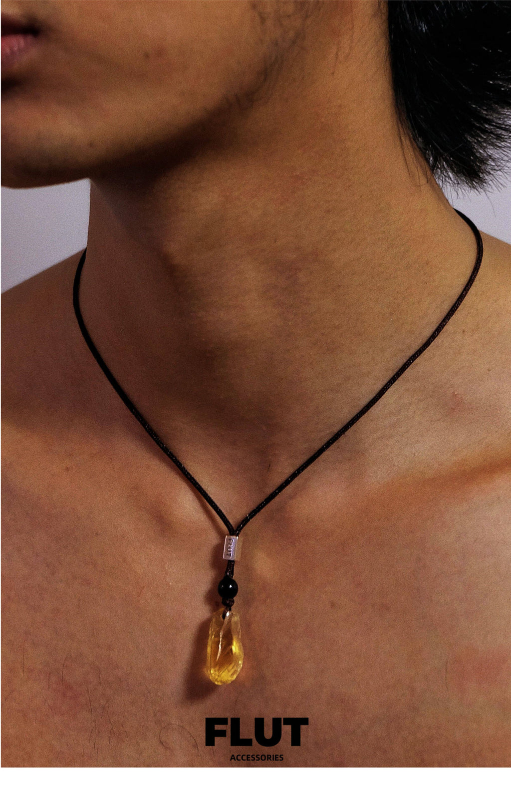 FLUT Natural Citrine Pendant Necklace 095