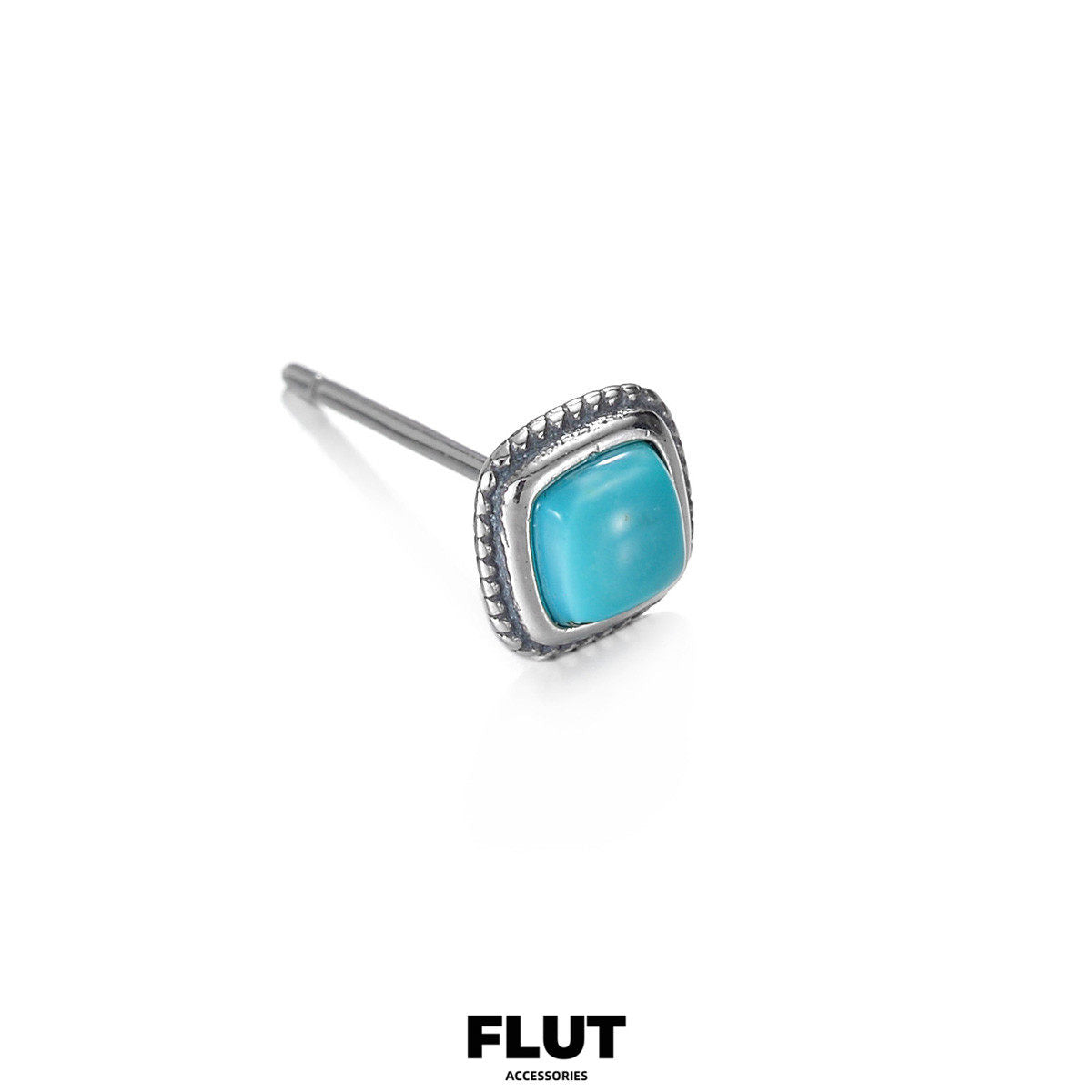 FLUT Turquoise Stud Earrings in Sterling Silver e002