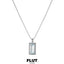 FLUT Square Topaz Pendant Necklace in 925 Sterling Silver 650